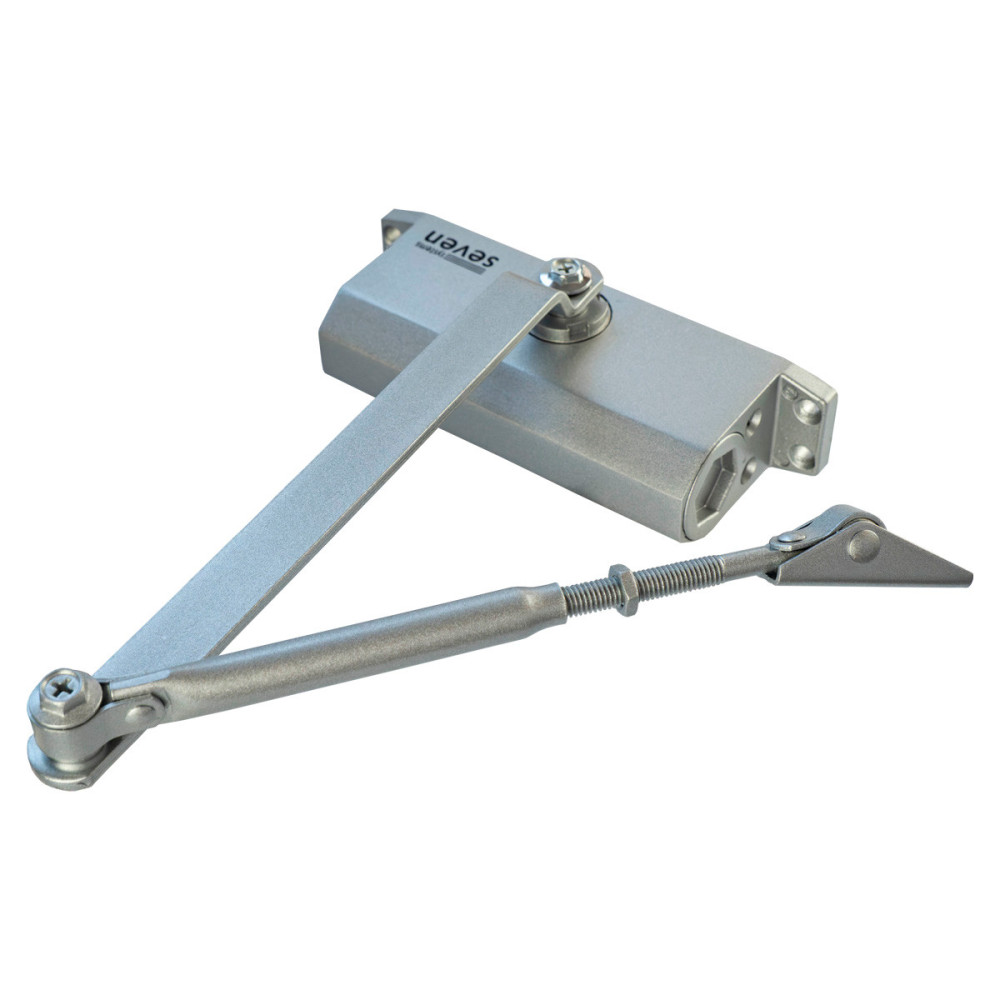 Доводчик двери 40-65 кг SEVEN DC-7742 silver