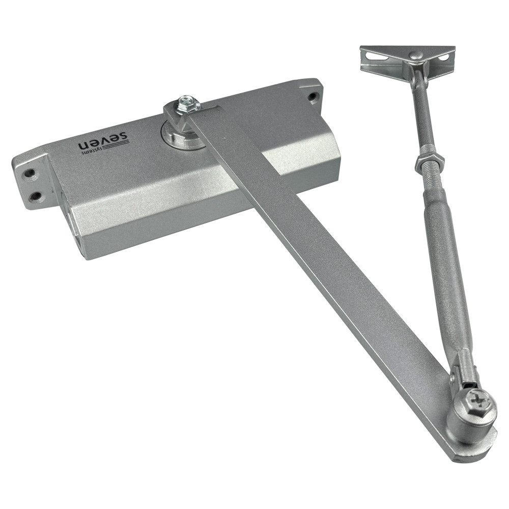 Доводчик двери 45-75 кг SEVEN DC-7743 silver