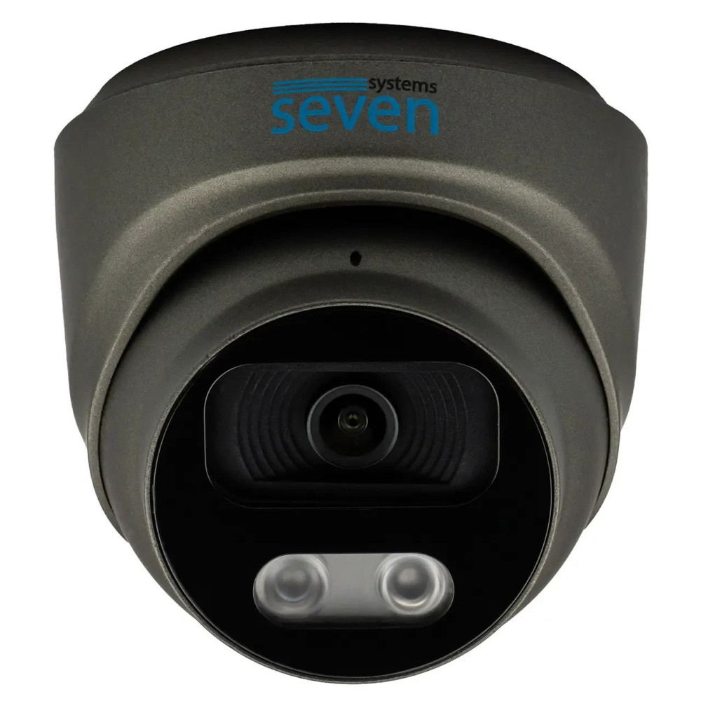 IP-видеокамера 5 Мп SEVEN IP-7215PA-DL black 2,8 мм с умной двойной подсветкой
