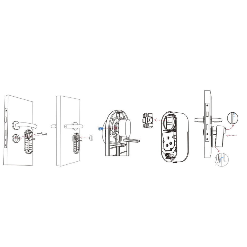 Умный дверной электромоторный замок SEVEN LOCK SL-7772BM