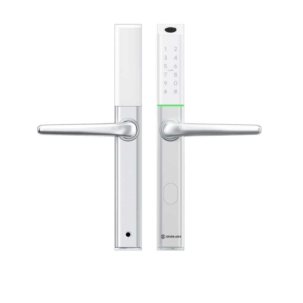 Умный дверной биометрический замок SEVEN LOCK SL-7763BF white