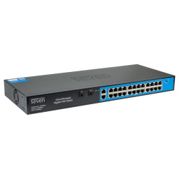 Облачно управляемый гигабитный 28-портовый PoE-коммутатор SEVEN GPS424 (Cloud POE: 24G, UP: 2G+2SFP)