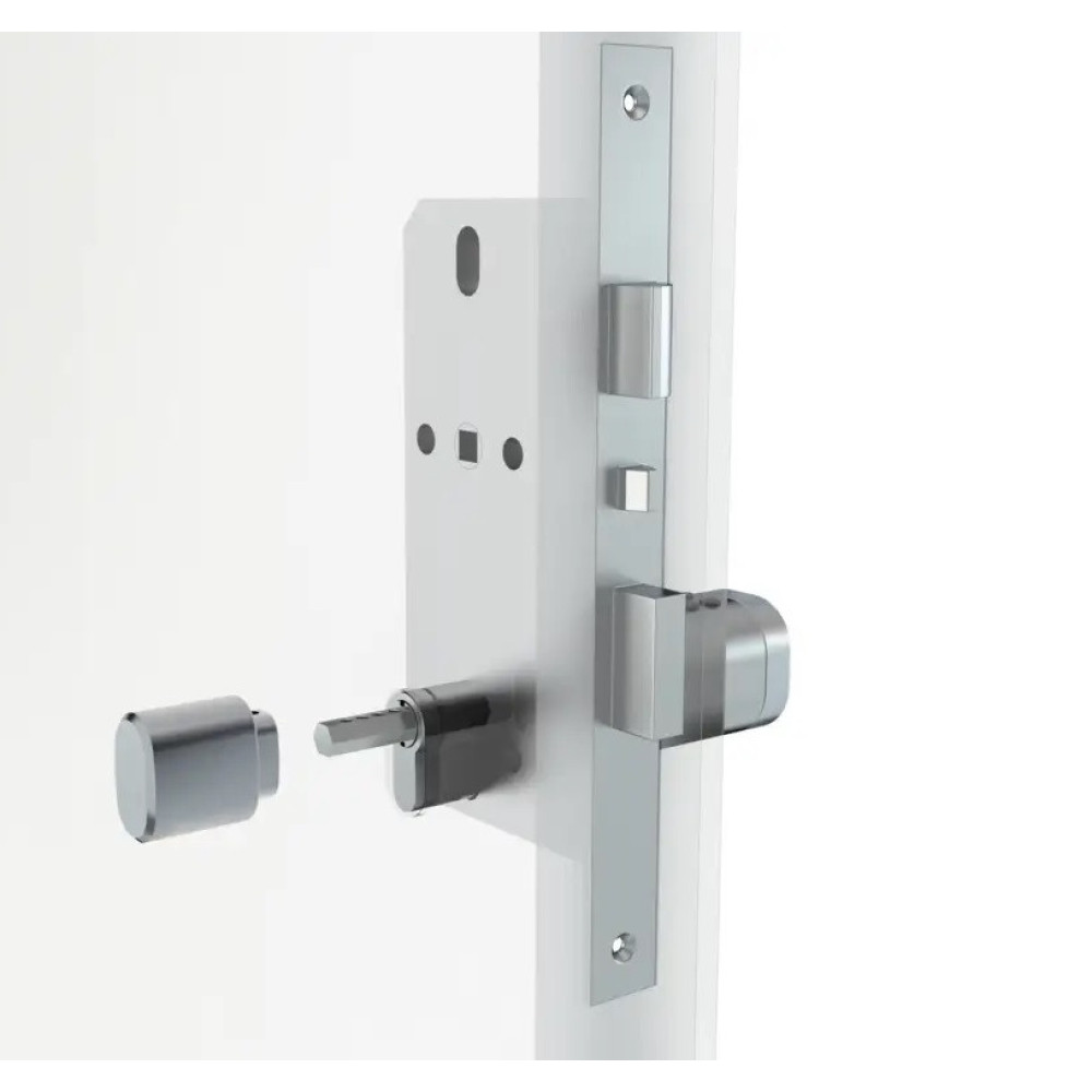 Умный дверной биометрический замок (цилиндр) SEVEN LOCK SL-7773BF black (40-106 мм)