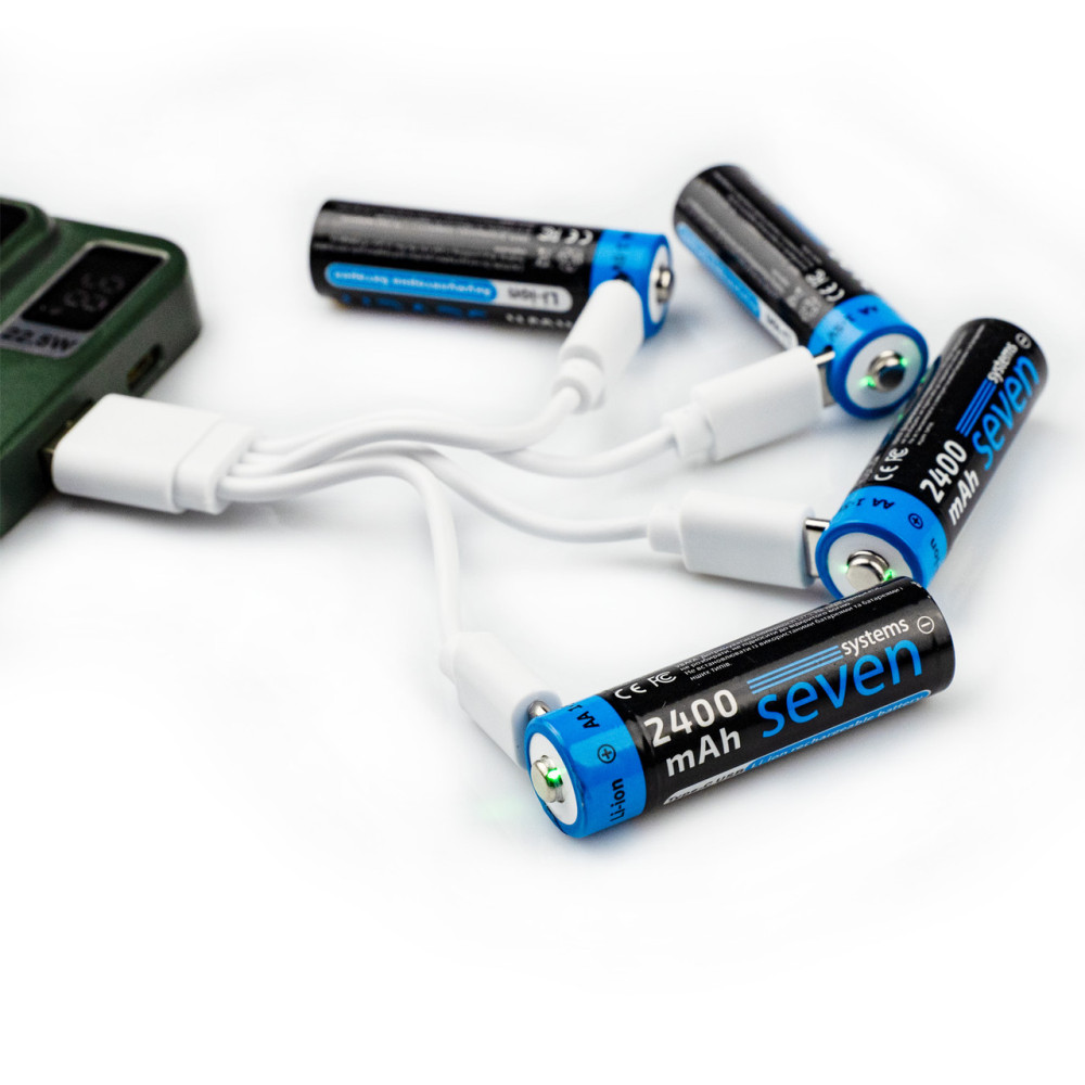 Аккумуляторная батарейка SEVEN AA 1.5V Li-ion 4 шт
