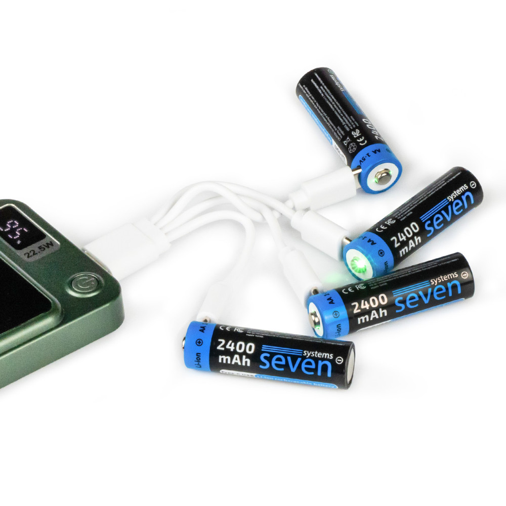 Аккумуляторная батарейка SEVEN AA 1.5V Li-ion 4 шт