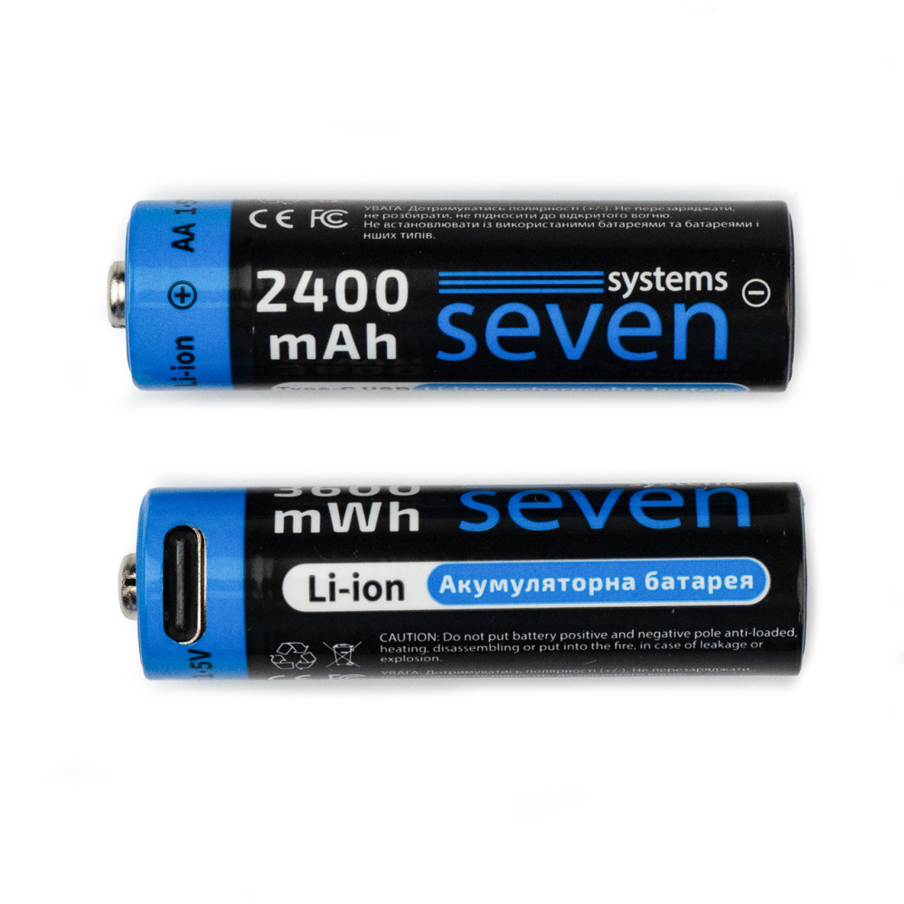 Аккумуляторная батарейка SEVEN AA 1.5V Li-ion 4 шт
