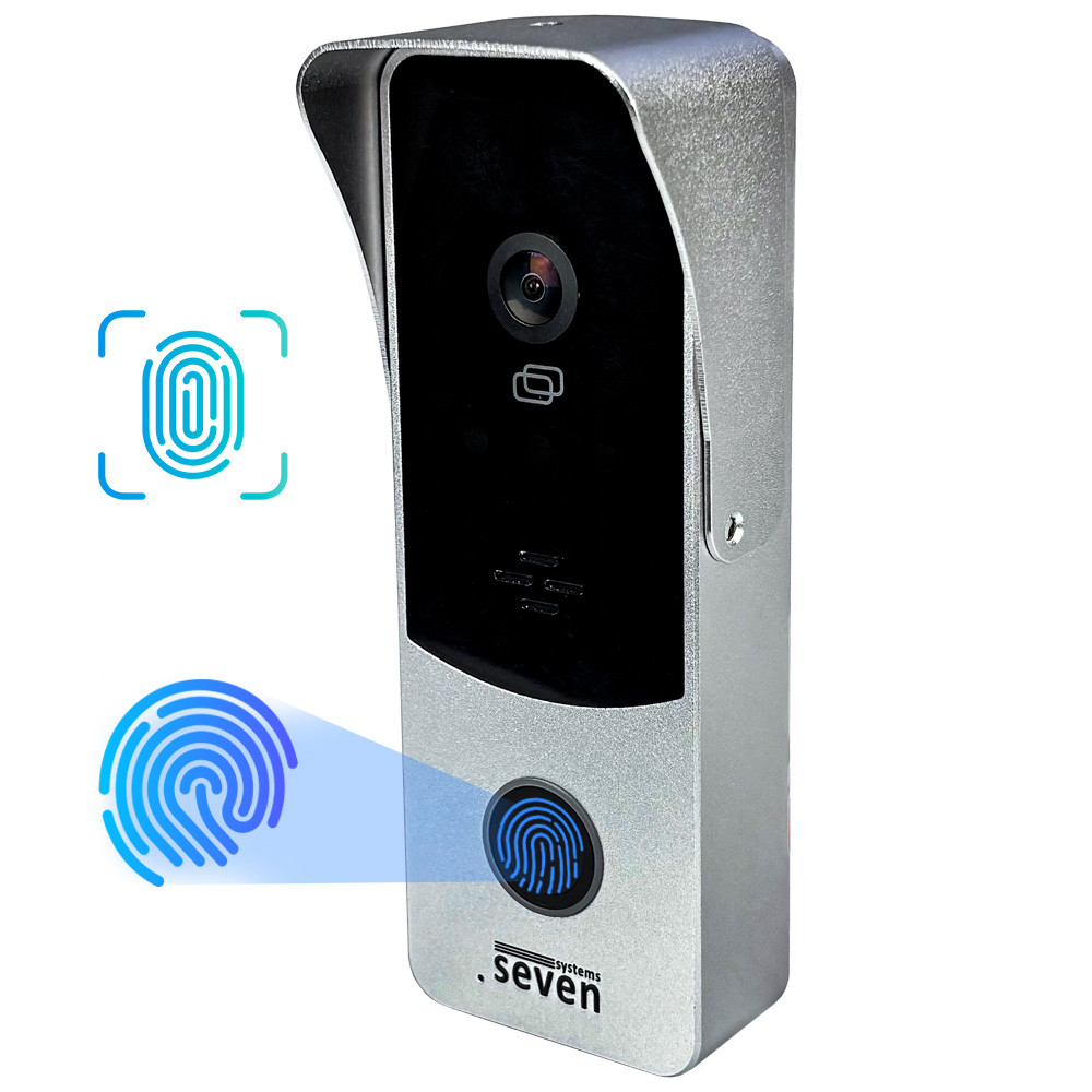 Вызывная панель домофона со встроенным контроллером SEVEN CP-7508 FHD silver