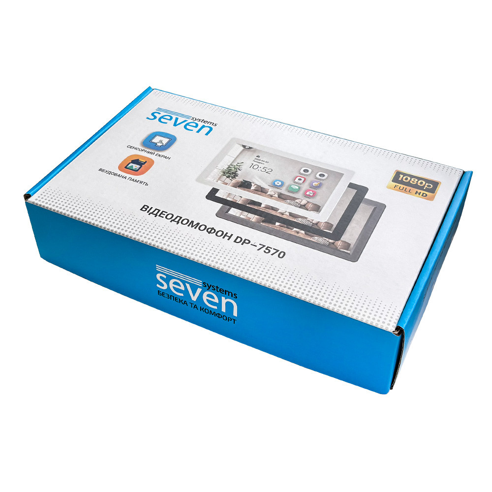 Видеодомофон 7 дюймов SEVEN DP-7570 FHD IPS grey
