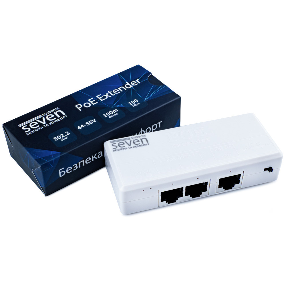 PoE репитер SEVEN P-7312 (POE: 2, UP: 1)