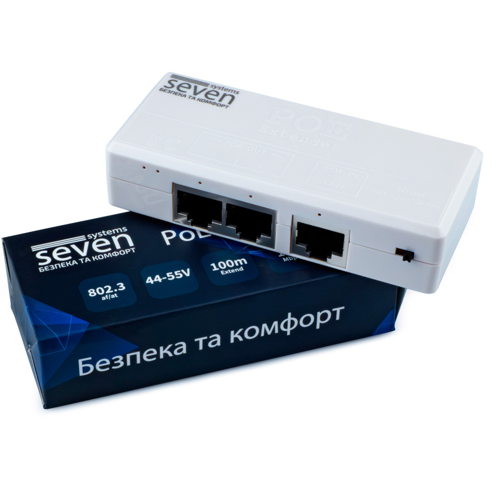 PoE репитер SEVEN P-7312 (POE: 2, UP: 1)