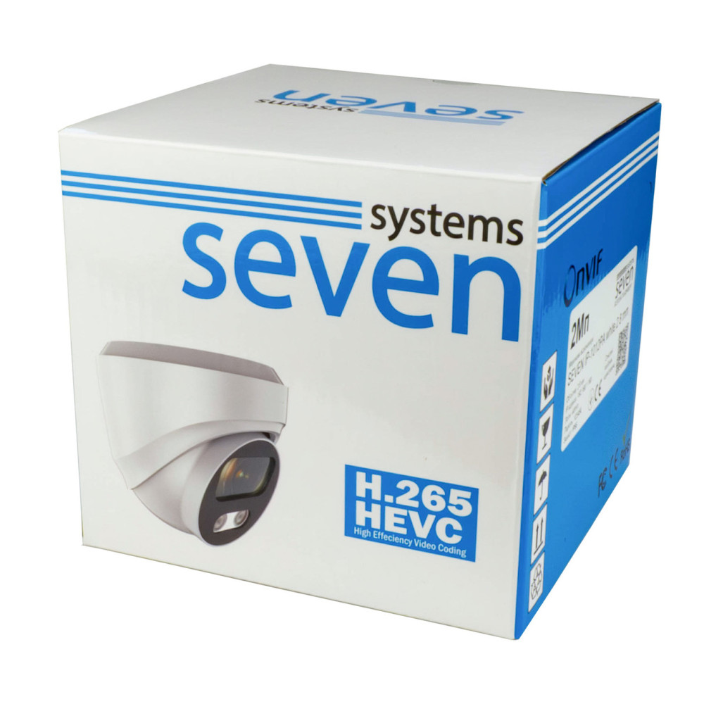 IP-видеокамера 2 Мп уличная SEVEN IP-1012PA white 2,8 мм