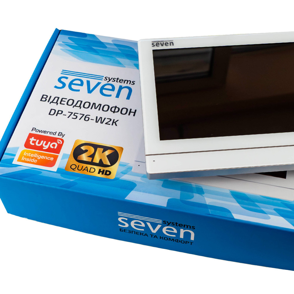 Видеодомофон 7 дюймов с Wi-Fi SEVEN DP-7576-W2K white