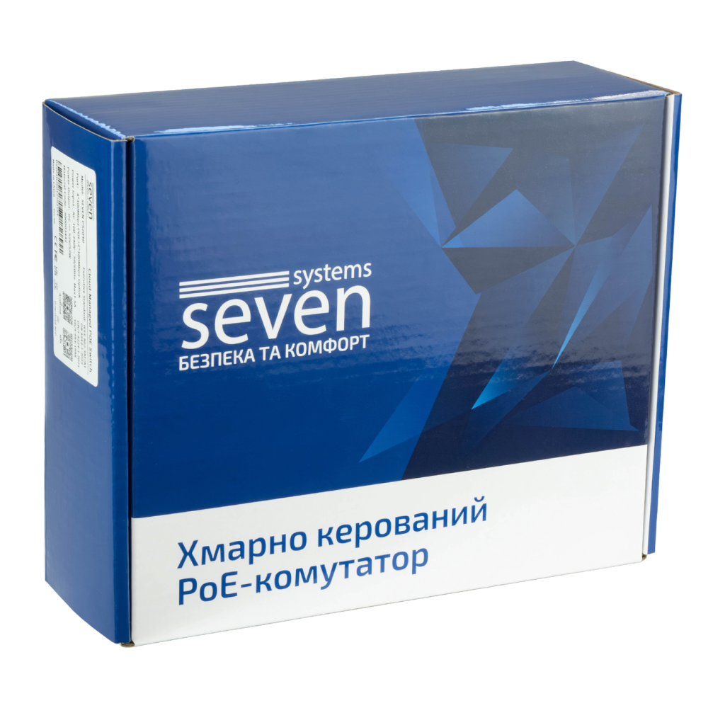 Облачно управляемый 6-портовый PoE-коммутатор SEVEN PS204D-12V (Cloud POE: 4, UP: 2)