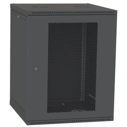 Шафа телекомунікаційна двері перф(чорна) IPCOM 15U 600x600