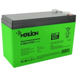 Свинцево-кислотна акумуляторна батарея MERLION G-MLG1270F2 7A•г 12В мультигель Свинцево-кислотна акумуляторна батарея MERLION G-MLG1270F2 7A•г 12В мультигель