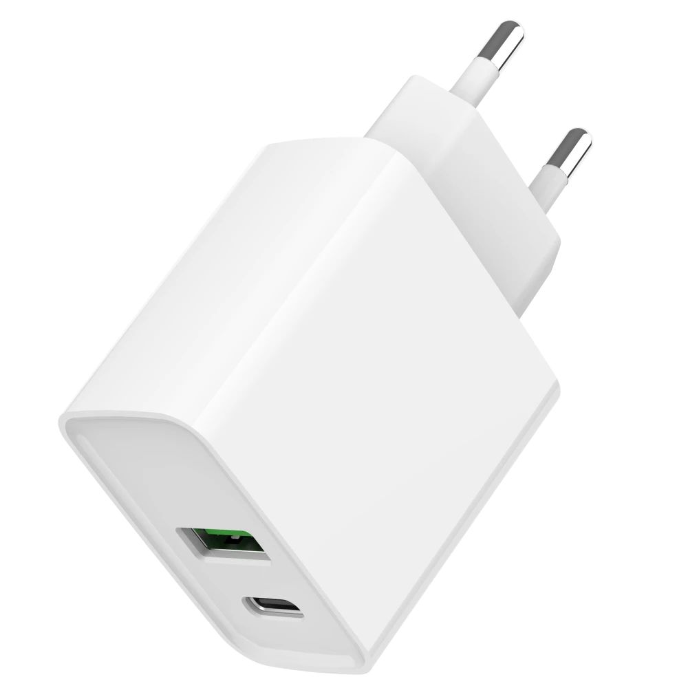 Мережевий зарядний пристрій Gembird TA-UC-PDQC20-01-W 1 USB-A + 1 Type-C (PD20Вт + QC3.0 18Вт) Мережевий зарядний пристрій Gembird TA-UC-PDQC20-01-W 1 USB-A + 1 Type-C (PD20Вт + QC3.0 18Вт)