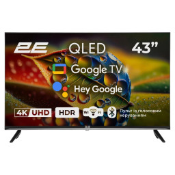 Телевізор 2E 43A77Q 43” дюйма 3840x2160 QLED Google TV Телевізор 2E 43A77Q 43” дюйма 3840x2160 QLED Google TV