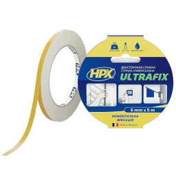 Стрічка двохстороння HPX DSU0605 ULTRAFIX 6мм х 5м Стрічка двохстороння HPX DSU0605 ULTRAFIX 6мм х 5м