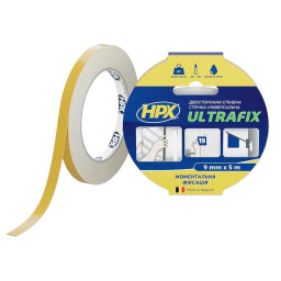 Стрічка двохстороння HPX DSU0905 ULTRAFIX 9мм х 5м Стрічка двохстороння HPX DSU0905 ULTRAFIX 9мм х 5м