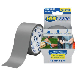 Стрічка армована одностороння HPX CB5005 6200 48мм х 5м Стрічка армована одностороння HPX CB5005 6200 48мм х 5м