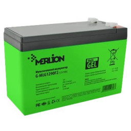Свинцево-кислотна акумуляторна батарея MERLION G-MLG1290F2 9А•г 12В мультигель Свинцево-кислотна акумуляторна батарея MERLION G-MLG1290F2 9А•г 12В мультигель