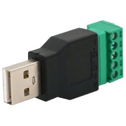 Роз'єм USB (5 контактів) з клемами під кабель Роз'єм USB (5 контактів) з клемами під кабель