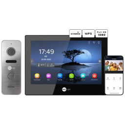 Комплект відеодомофону Neolight ALPHA Hybrid Black + PRIME FHD Silver з кутком Комплект відеодомофону Neolight ALPHA Hybrid Black + PRIME FHD Silver з кутком