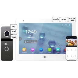 Комплект відеодомофону Neolight MEZZO Hybrid + SOLO IPW Graphite з кутком, PoE адаптер для панелі виклику Комплект відеодомофону Neolight MEZZO Hybrid + SOLO IPW Graphite з кутком, PoE адаптер для панелі виклику