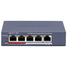 Комутатор 5 портів некерований Hikvision DS-3E0105P-E/M(C) POE