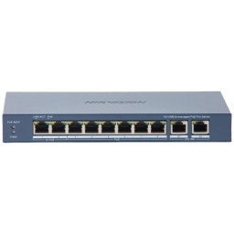 Комутатор 10 портів некерований Hikvision DS-3E0310HP-E(C) POE