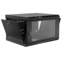 Шафа 19" 6U, 600x500x373мм акрилове скло, чорна