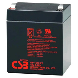 Акумуляторна батарея CSB GP1245F2 12В 4.5А•г Акумуляторна батарея CSB GP1245F2 12В 4.5А•г