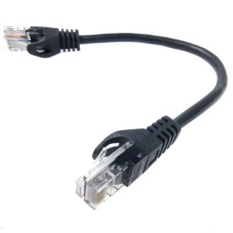 Патч-корд литий чорний 5е UTP RJ45 0.25м Патч-корд литий чорний 5е UTP RJ45 0.25м