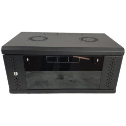 Шафа EServer 4U 600х350х284, скло, чорна