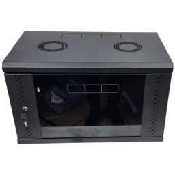 Шафа EServer 6U 600х500х370 скло, чорна