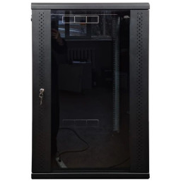 Шафа EServer 18U 600х500х907 скло, чорна