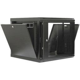 Шафа 19" 9U 600x500x507мм акрилове скло чорна
