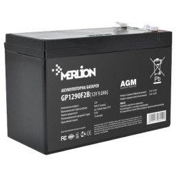 Акумуляторна батарея MERLION AGM GP1290F2B 12В 9А•г Акумуляторна батарея MERLION AGM GP1290F2B 12В 9А•г