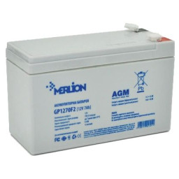 Акумуляторна батарея MERLION AGM GP1270F2 12В 7А•г Акумуляторна батарея MERLION AGM GP1270F2 12В 7А•г
