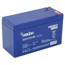 Свинцево-кислотна акумуляторна батарея MERLION ORBUS GLO1272F2 12 V 7.2Ah Свинцево-кислотна акумуляторна батарея MERLION ORBUS GLO1272F2 12 V 7.2Ah