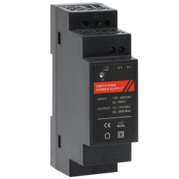 Блок живлення на DIN рейку DR12024-01 12V/2A Блок живлення на DIN рейку DR12024-01 12V/2A