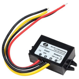 Перетворювач інвертор DC/DC 24V-12V 1.5A, IP67, 18W Перетворювач інвертор DC/DC 24V-12V 1.5A, IP67, 18W