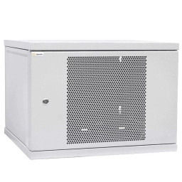 Шафа телекомунікаційна двері перф (сірий) IPCOM 9U 600x450