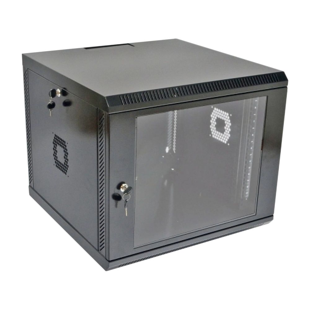 Шафа 19", 600х600х507 мм (Ш*Г*В), акрилове скло, чорна 9U