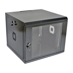 Шафа 19", 600х600х507 мм (Ш*Г*В), акрилове скло, чорна 9U