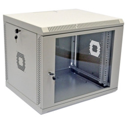 Шафа 19" 9U 600х350х507 мм акрилове скло сіра