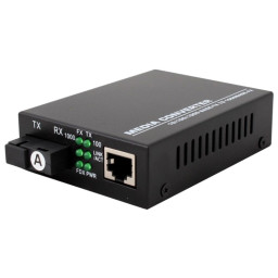 Медіаконвектор (1550TX&1310RX, 10/100/1000, 20км SC) TelStream MC-218/520SC Медіаконвектор (1550TX&1310RX, 10/100/1000, 20км SC) TelStream MC-218/520SC