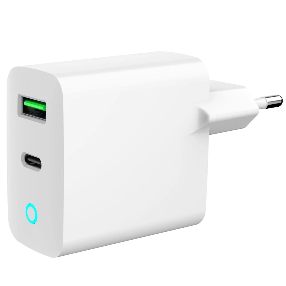 Мережевий зарядний пристрій Gembird TA-UC-PDQC20L-W-01 1 USB-A + 1 Type-C (PD20Вт + QC3.0 18Вт) Мережевий зарядний пристрій Gembird TA-UC-PDQC20L-W-01 1 USB-A + 1 Type-C (PD20Вт + QC3.0 18Вт)