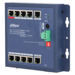 Комутатор 9 портів керований Dahua DH-CHS4110-8ET-90-F PoE Комутатор 9 портів керований Dahua DH-CHS4110-8ET-90-F PoE