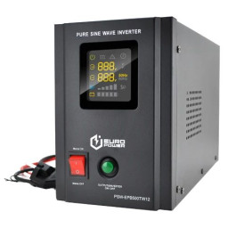 Джерело безперебійного живлення Europower PSW-EPB500TW12 300 Вт з правильною синусоїдою Джерело безперебійного живлення Europower PSW-EPB500TW12 300 Вт з правильною синусоїдою